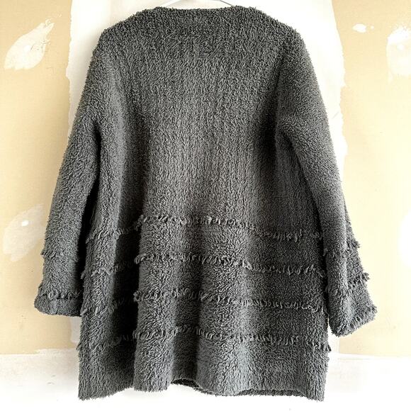 Barefoot Dreams CozyChic Boardwalk Cardigan Open Front Long Sleeve Gray Medium - Picture 6 of 6